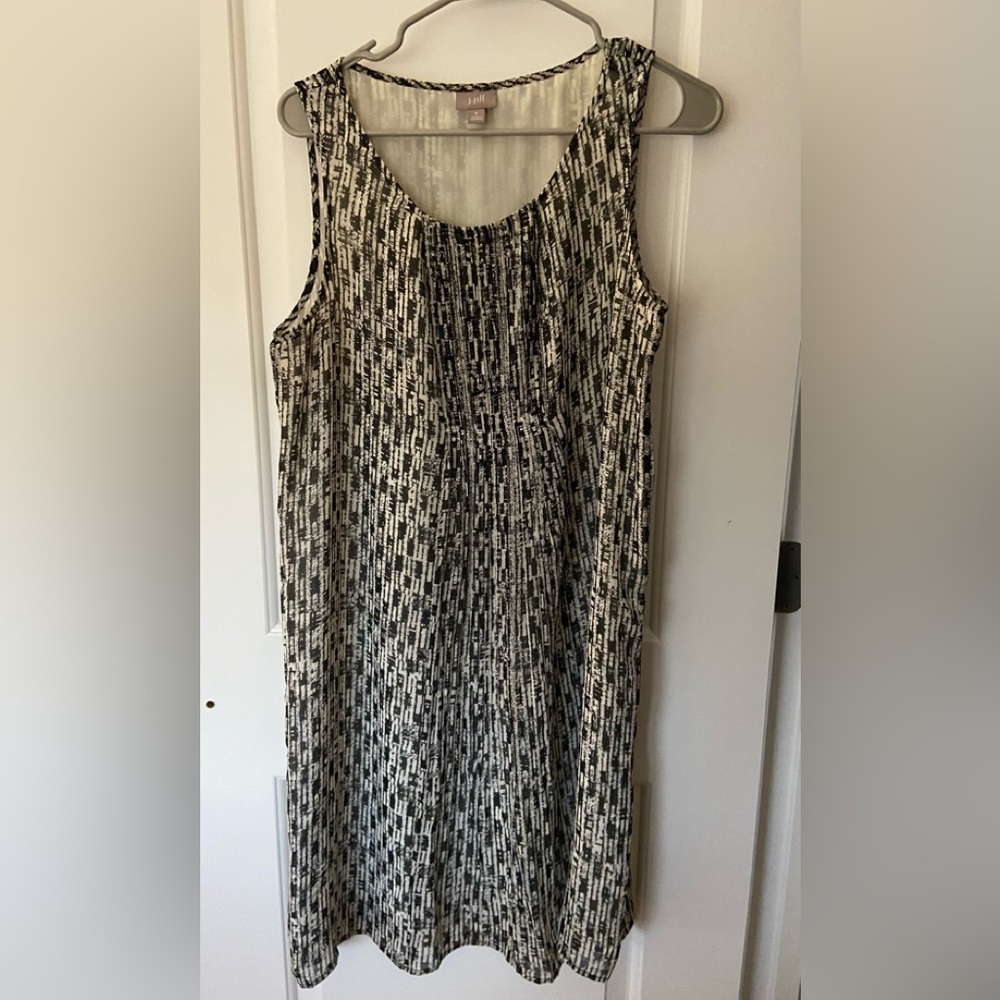 J. Jill Monochrome Patterned Midi Dress